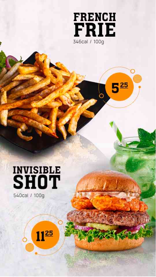 Crispy Fries & Spicy Burger Delight