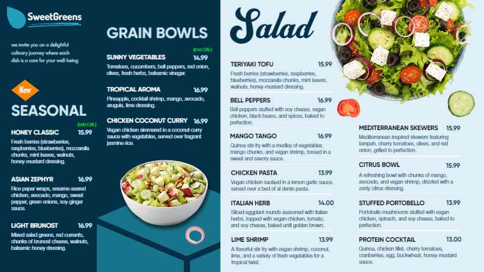 Nutritious Bowls & Salad Creations