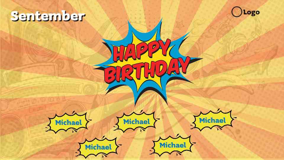 Pop Art Birthday Celebration Template