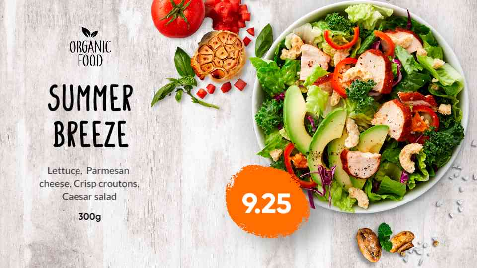 Fresh Organic Bowl Menu