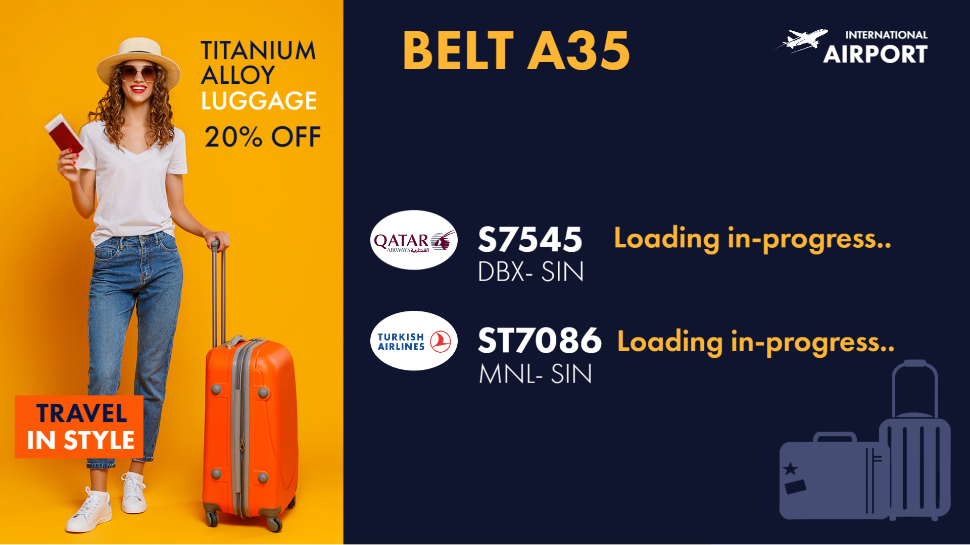 Baggage Claim & Flight Status Display