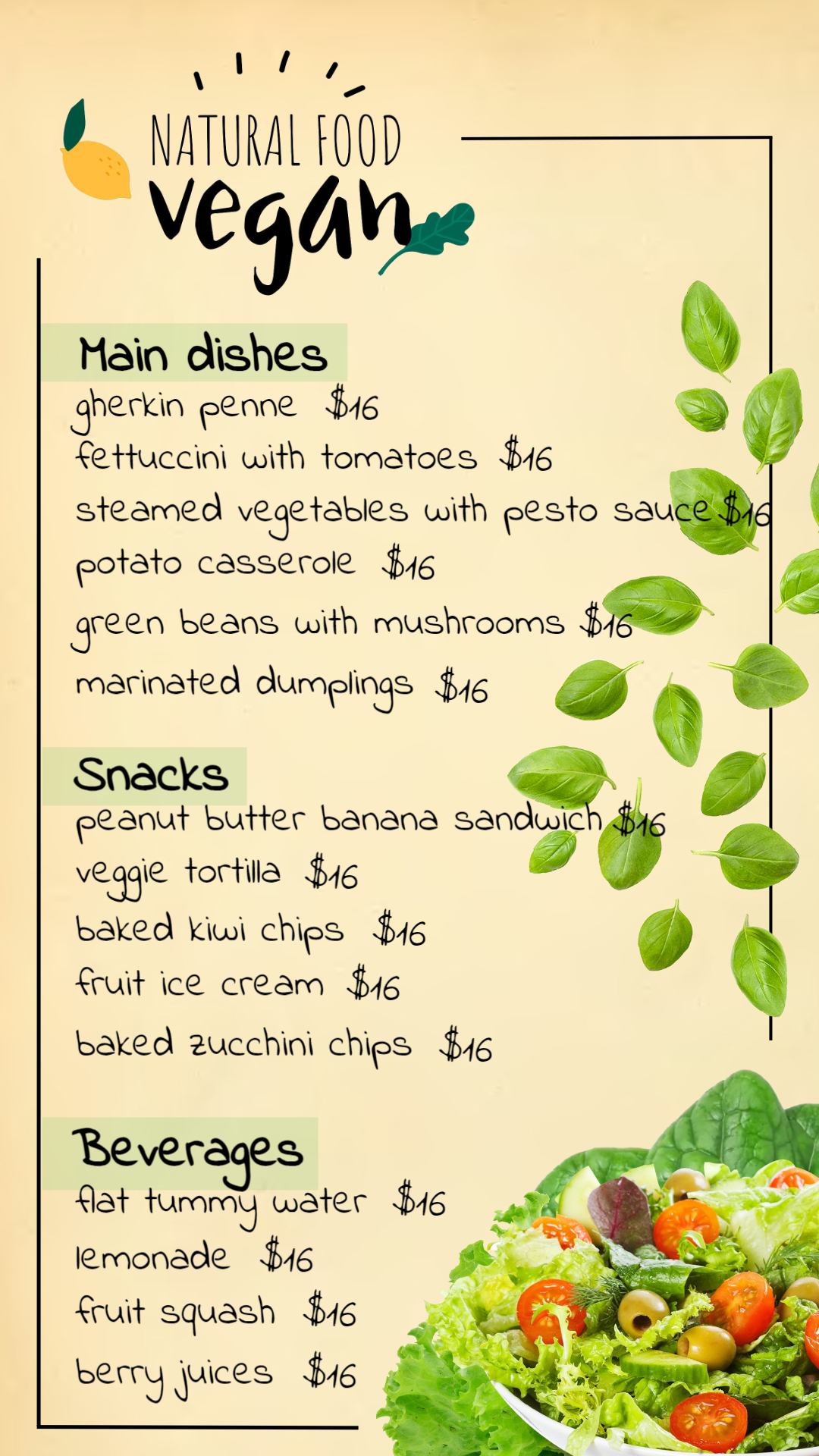 Purely Plant-Based Menu Delights