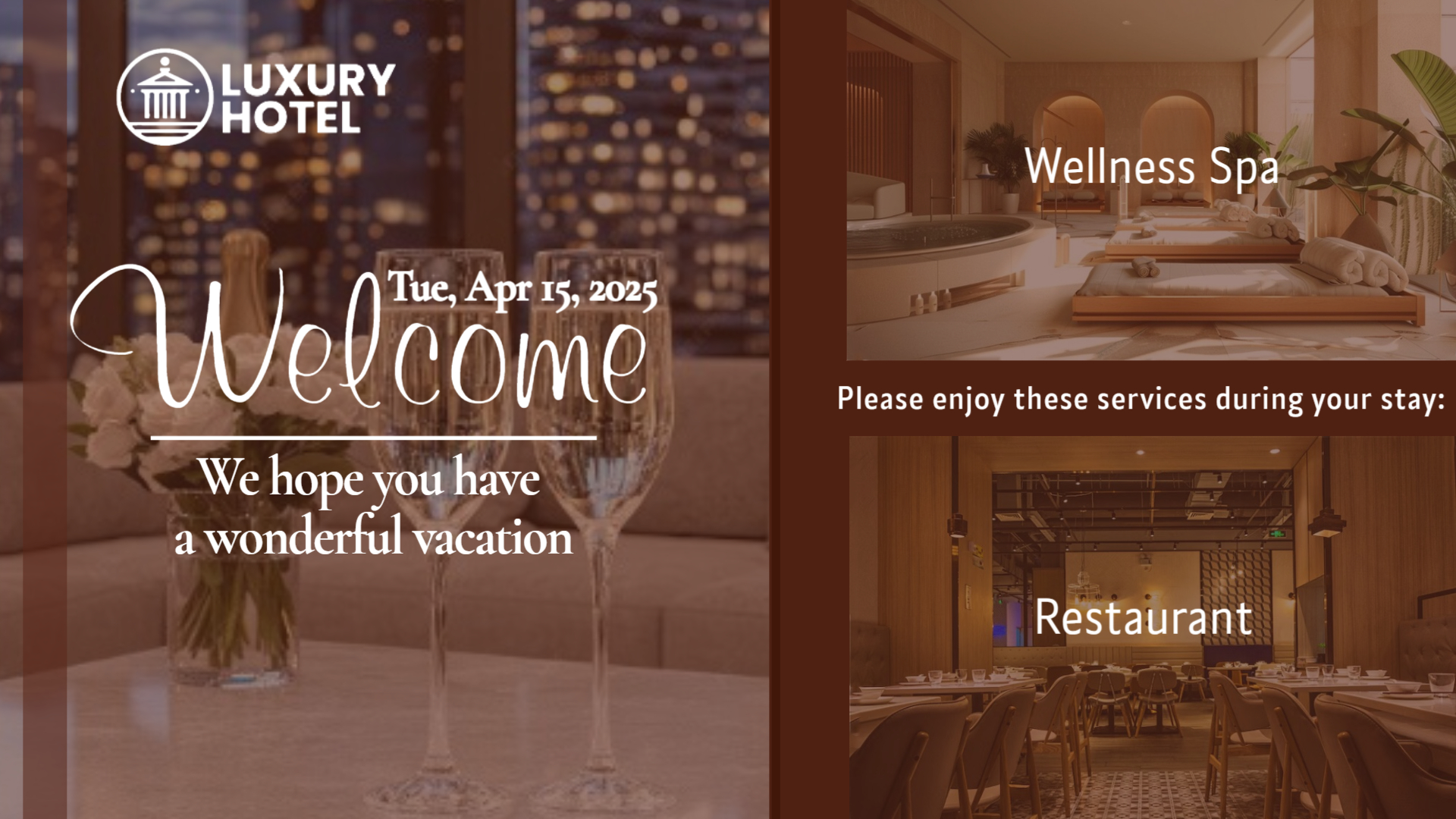 9 Seaside Hotel Digital Welcome Template – Service Highlights