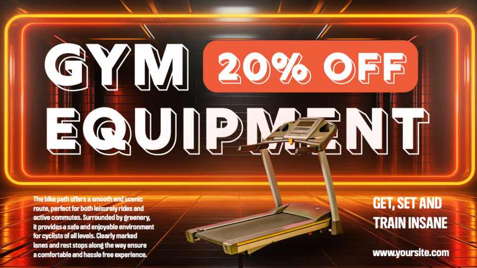 Fitness Equipment Sale Banner