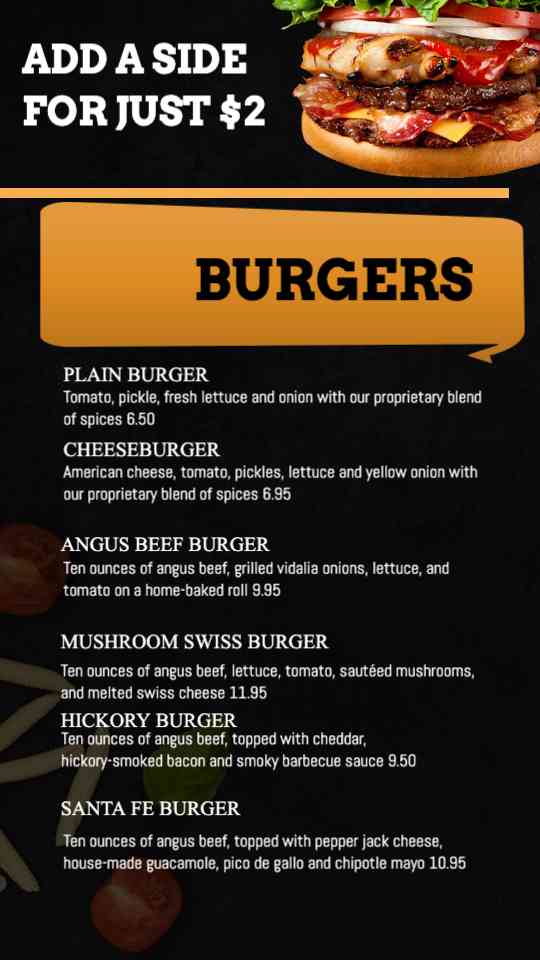 Bold Burger House Menu Template