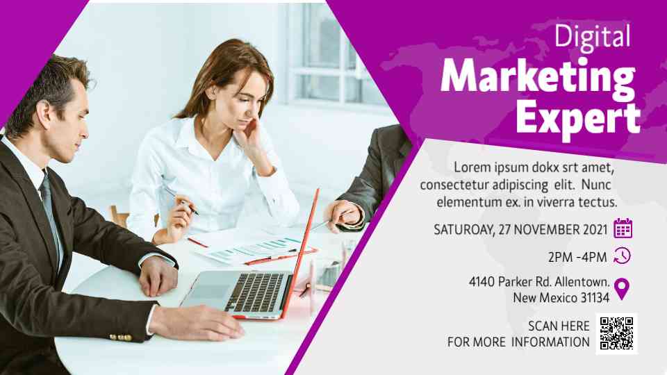 Marketing Expert Event Announcement Template