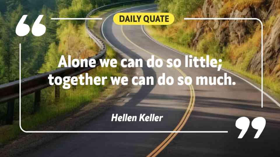 Together We Achieve Motivational Quote Template
