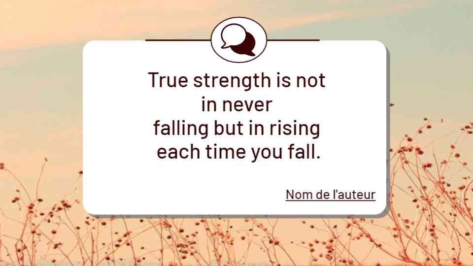 Resilience and Strength Quote Template