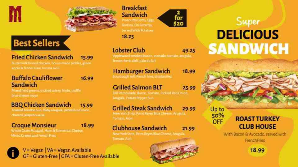 Handcrafted Sandwiches & Specialties