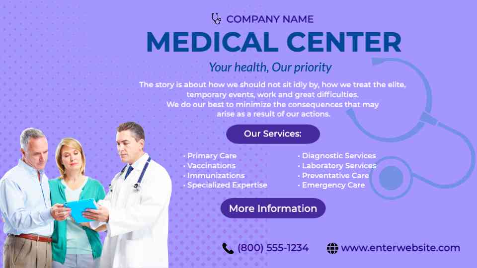Modern Medical Center Services Flyer Template