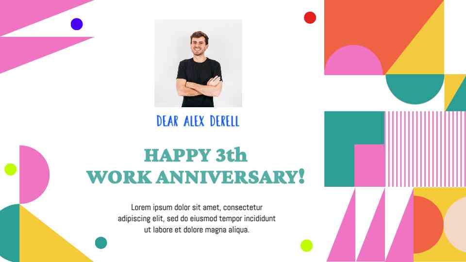 Vibrant 3rd Anniversary Celebration Design