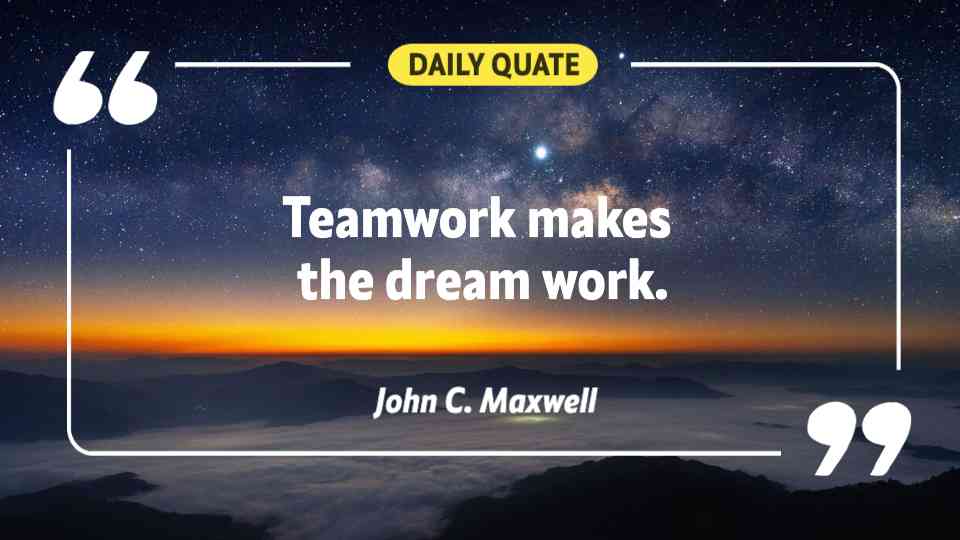 Dream Teamwork Motivational Quote Template