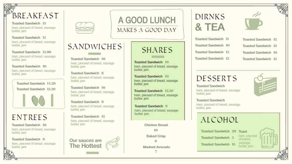 Fresh Start Breakfast & Lunch Specials