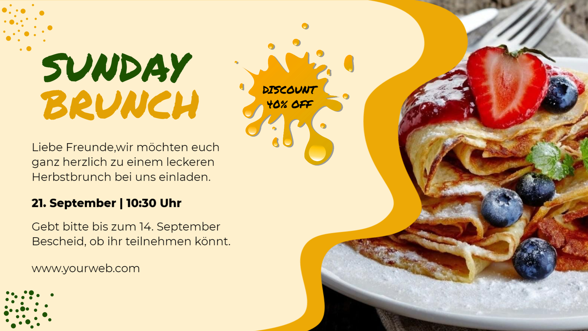 Exclusive Sunday Brunch Discount & Special Offer