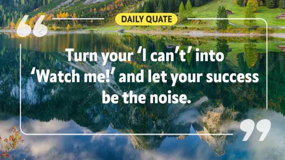 Watch Me Succeed Quote Template