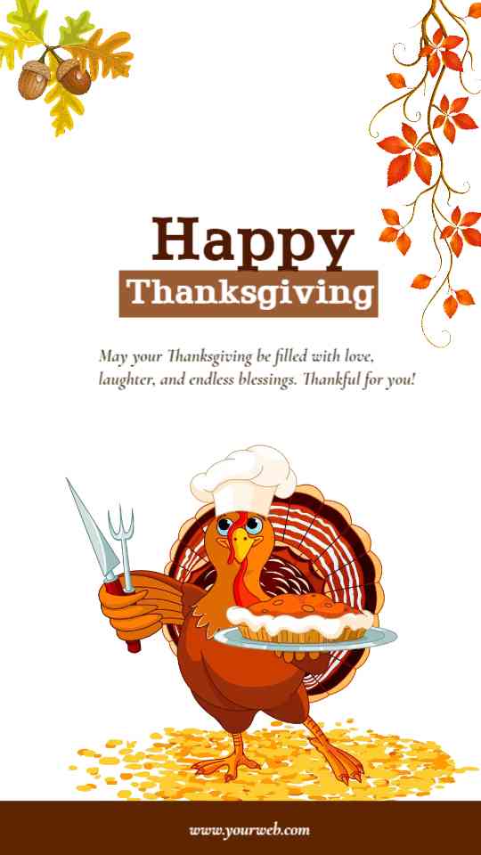 Editable Thanksgiving Greeting Card Template