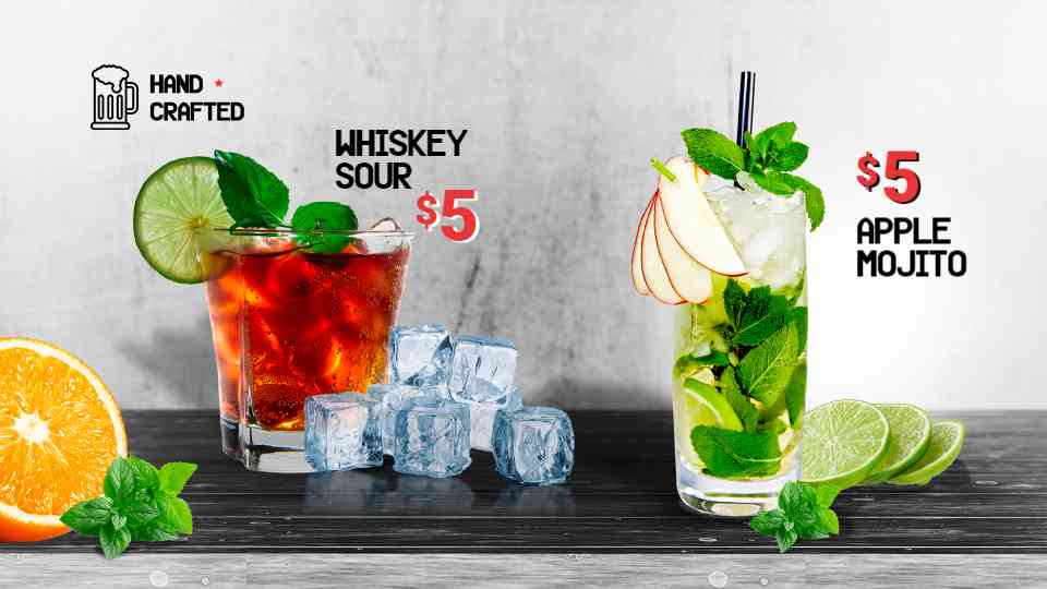Refreshing Cocktail Pair Display