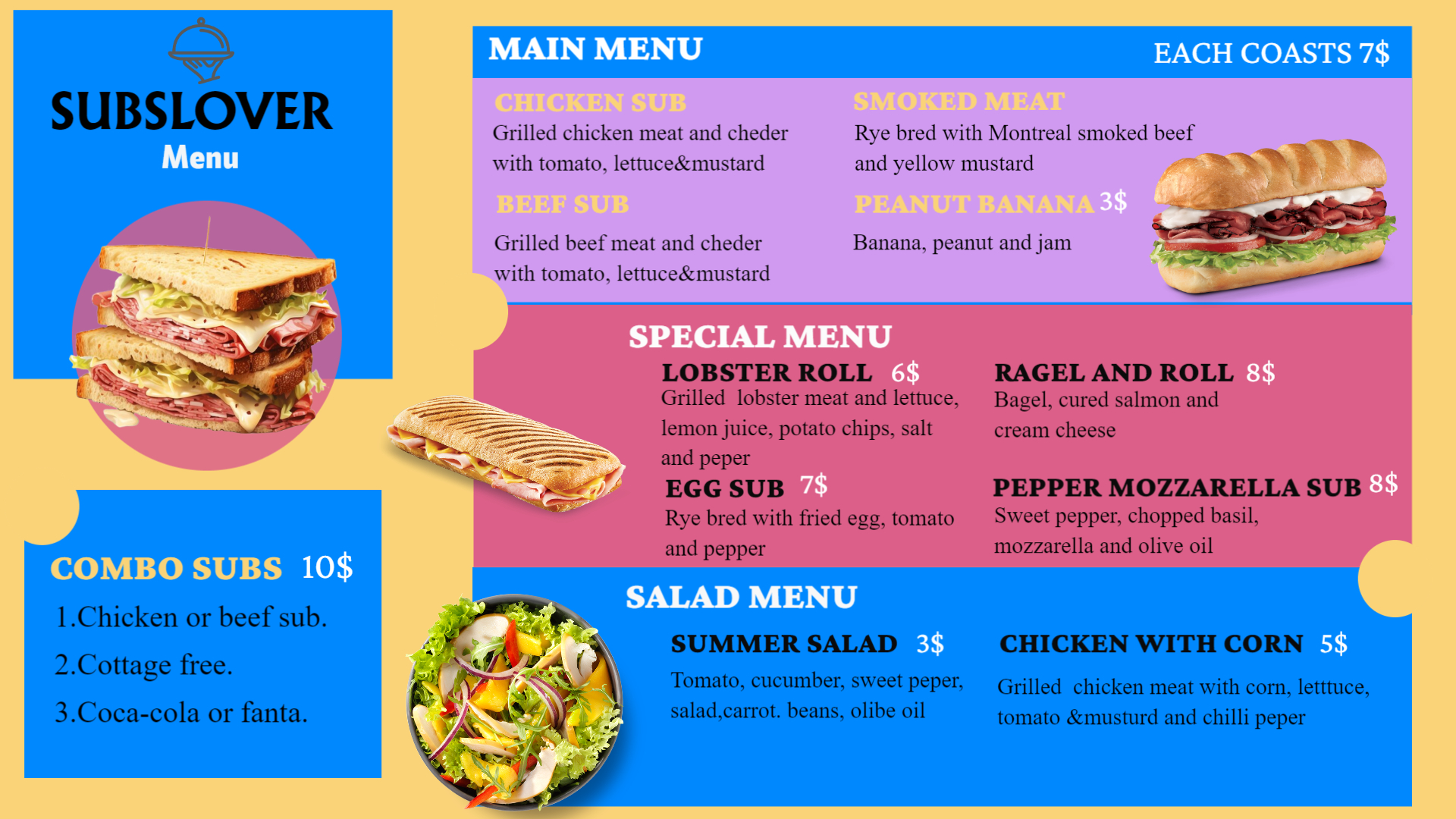 Ultimate Sub & Combo Menu