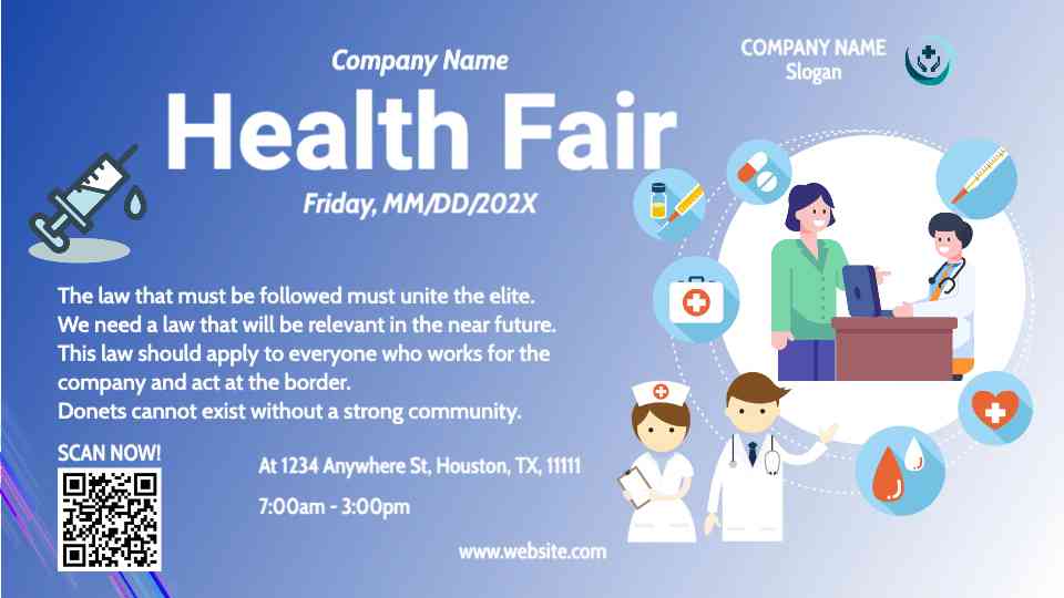 Company Health Fair Announcement Template