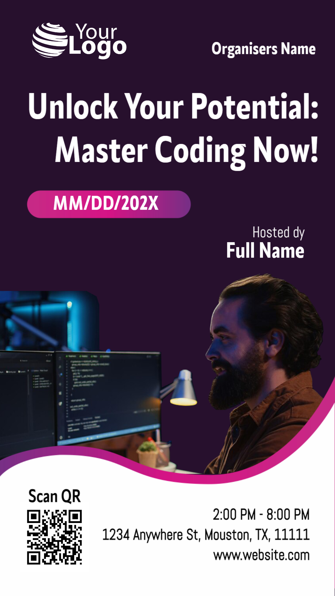 Unlock Your Coding Potential Workshop Invitation