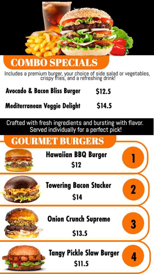 Gourmet Burgers & Combo Deals