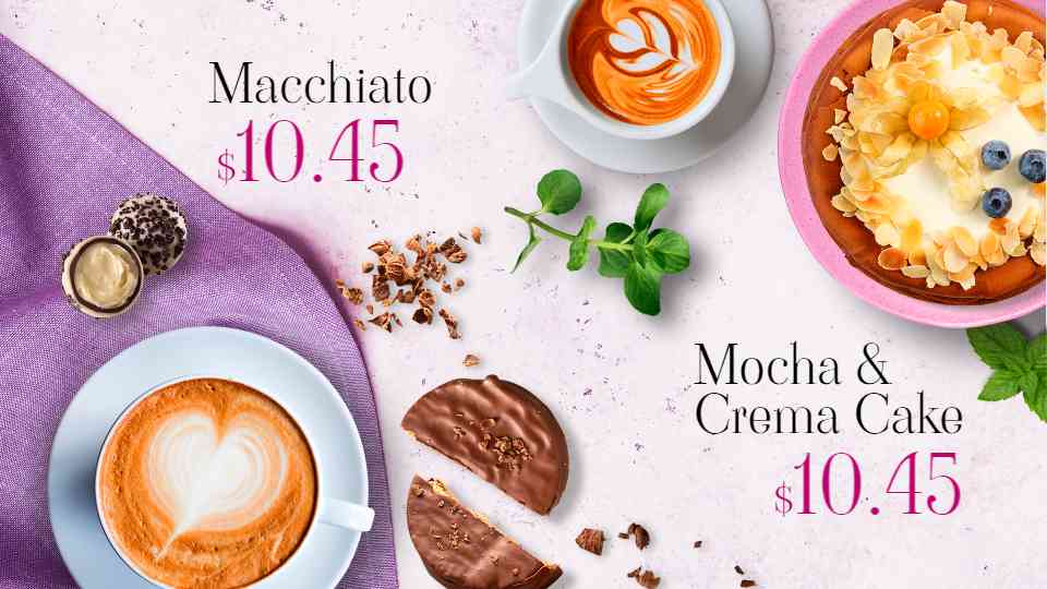 Gourmet Espresso & Cake Display