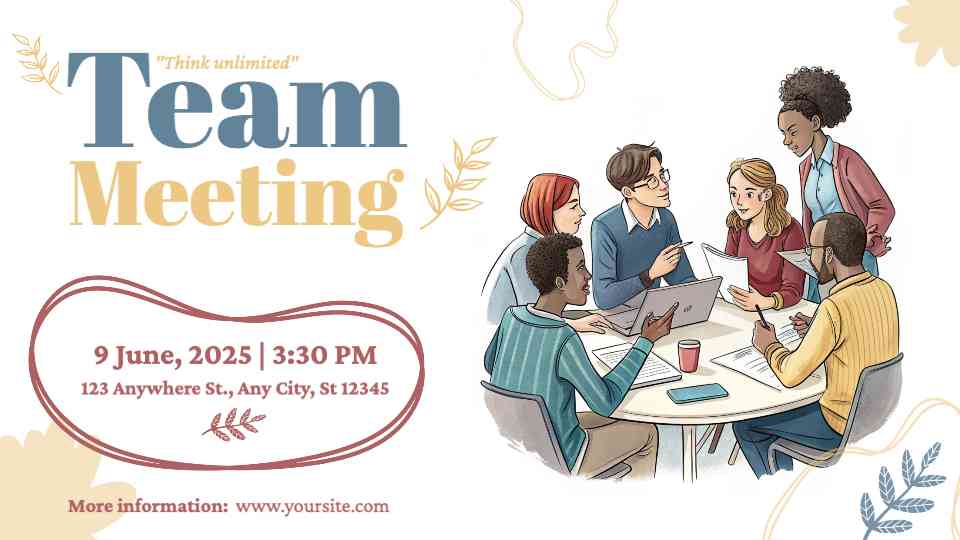 Team Meeting Kickoff Slide Template
