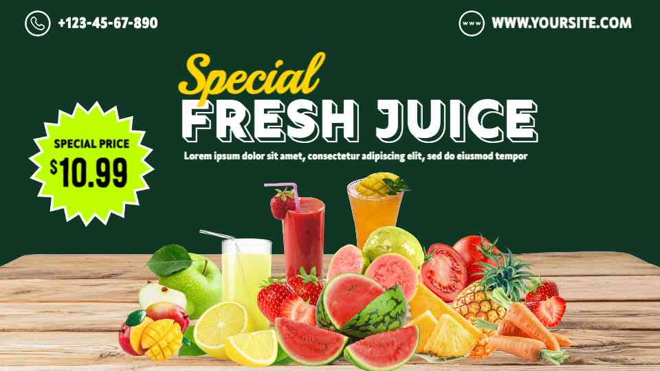 Fresh Juice Specials & Daily Offers Menu