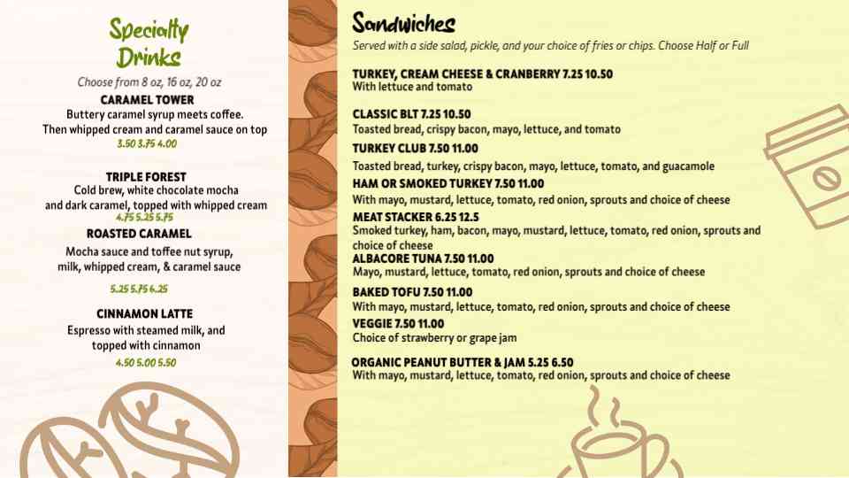 Minimalist Café Menu Display Template