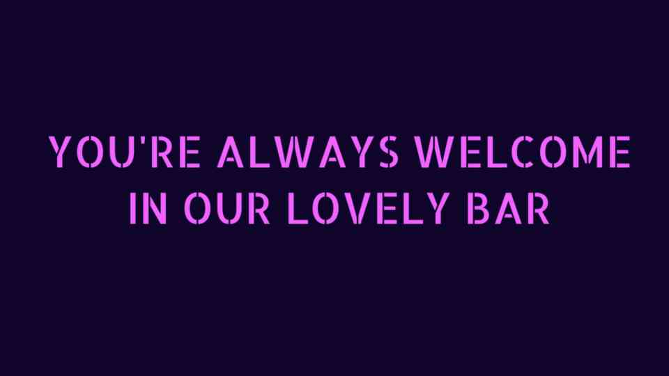 Neon Bar Welcome Display