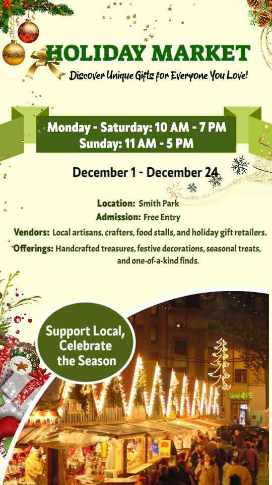 Editable Holiday Market Event Poster