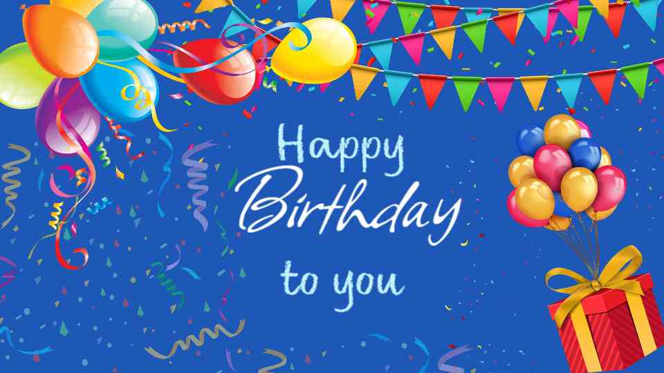 Festive Balloon Birthday Template