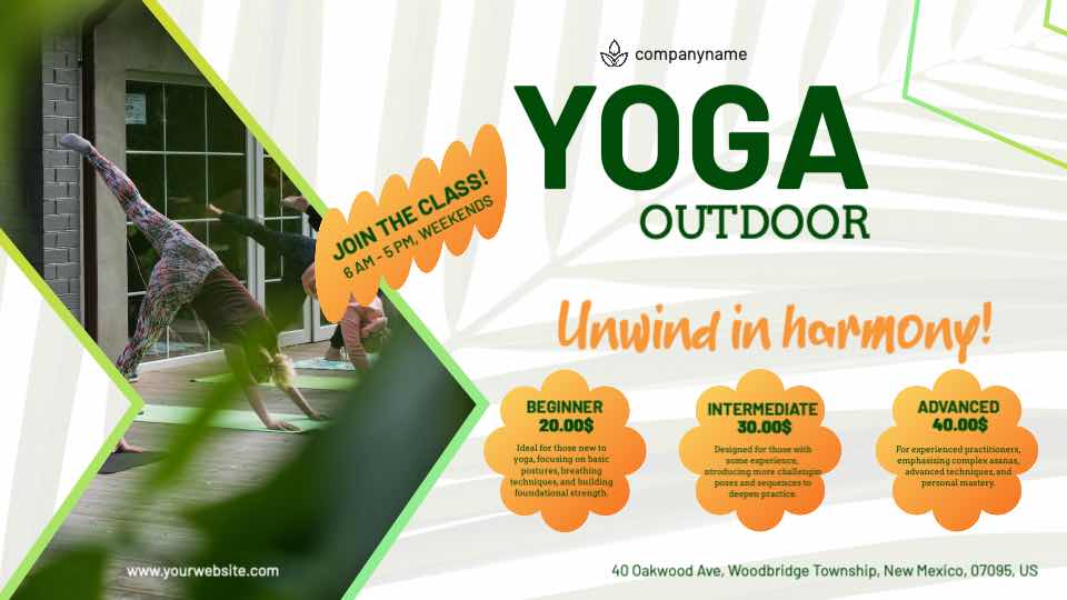 Outdoor Yoga Harmony Banner