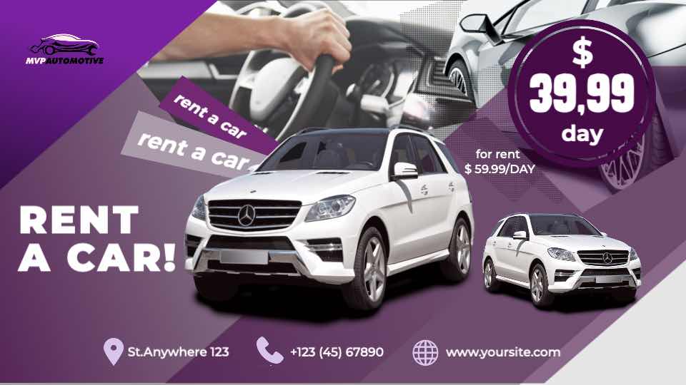 Rent a Car – Digital Advertising Template