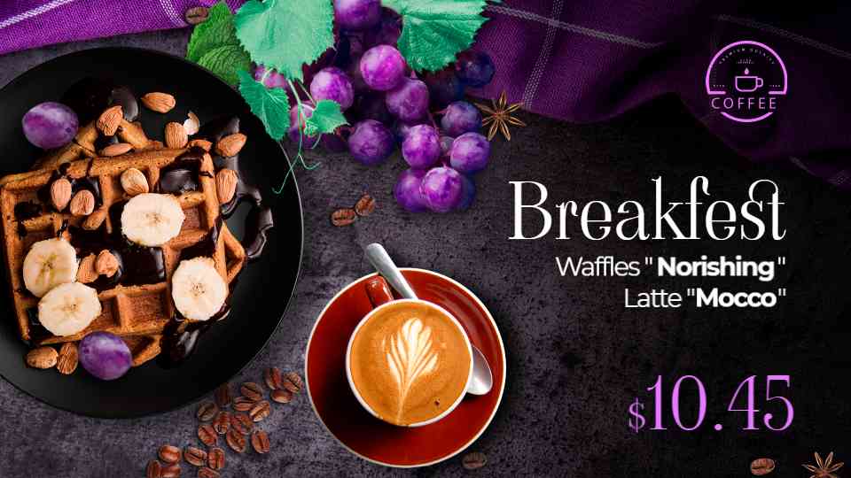 Gourmet Waffle & Coffee Indulgence Display