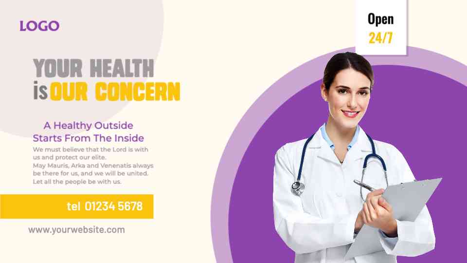 24/7 Healthcare Services Promotion Template