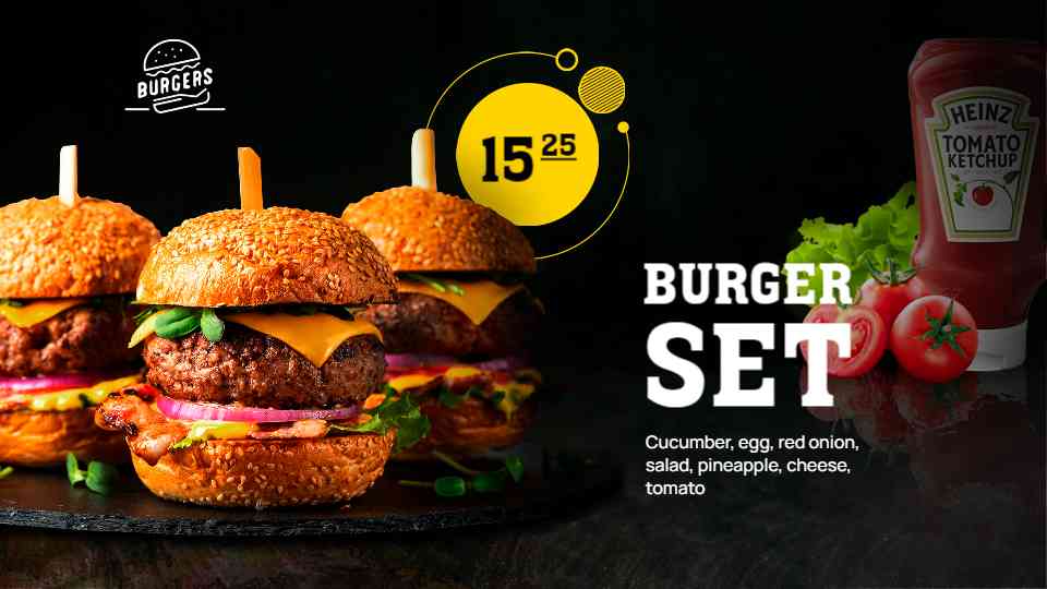 Gourmet Burger Feast Display