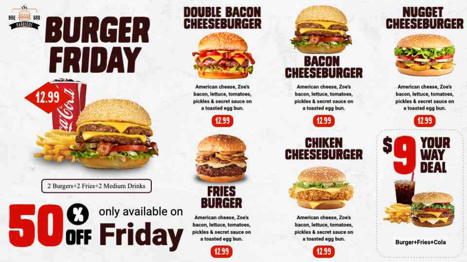 Burger Fiesta Friday Deals