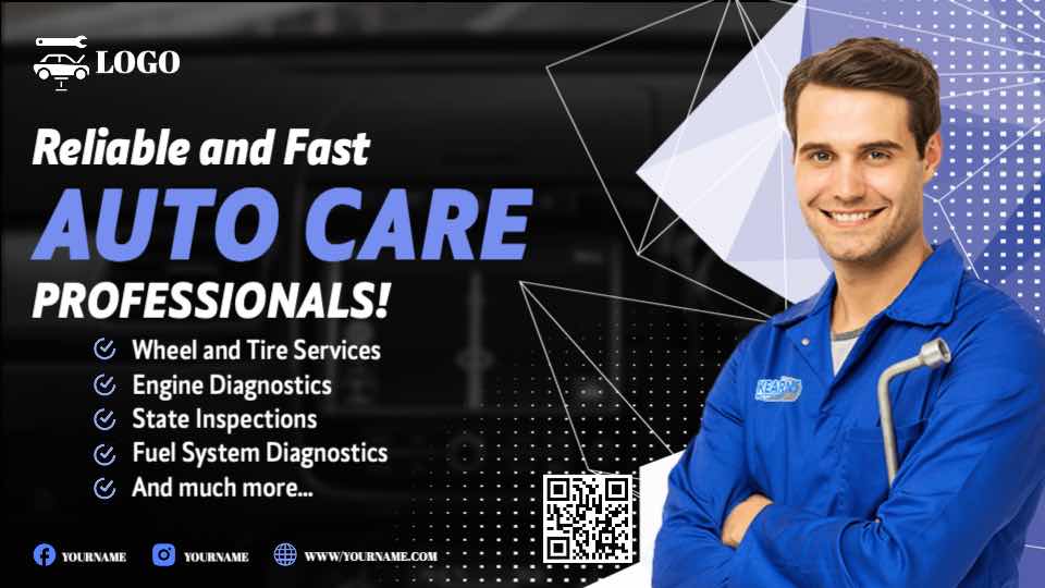 Auto Care Service Promotion Flyer – Automotive Repair and Diagnostics