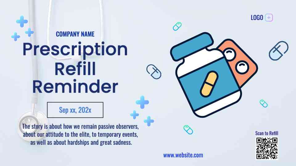 Pharmacy Prescription Reminder Notification Template