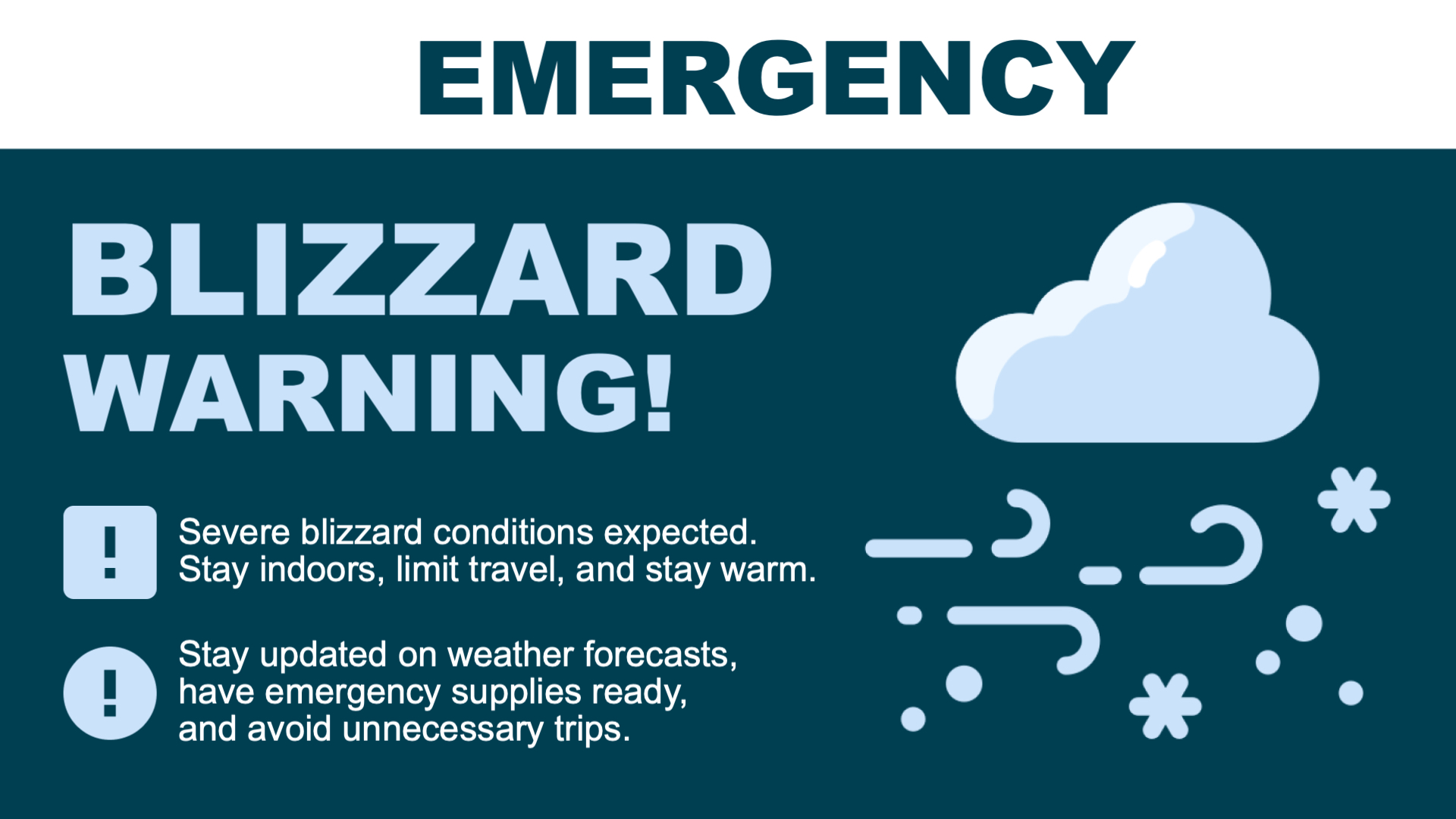 Immediate Emergency Warning Template | AIScreen