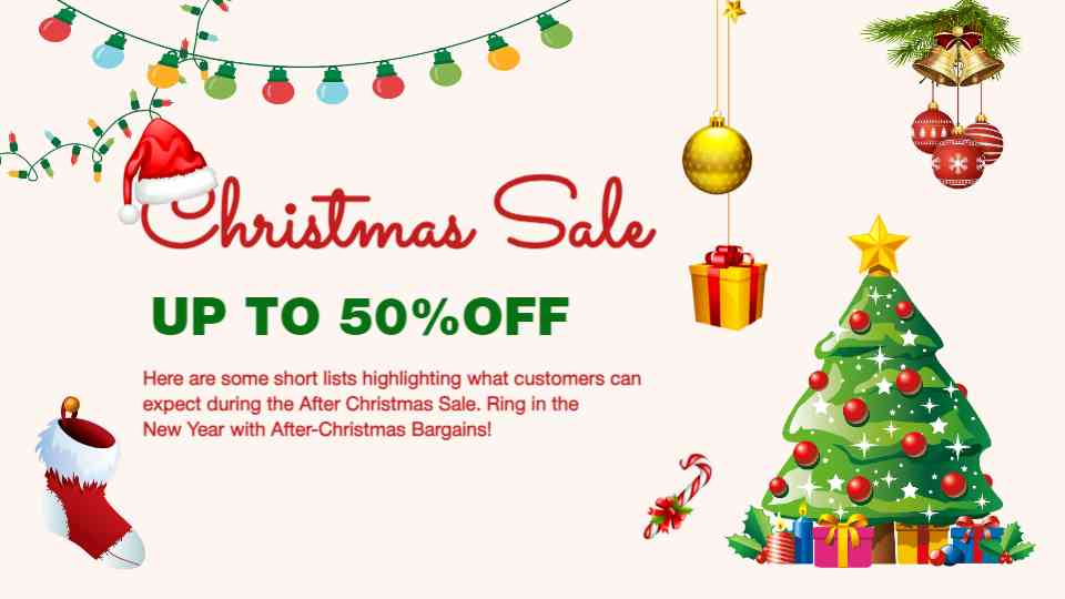 Editable Christmas Holiday Sale Template