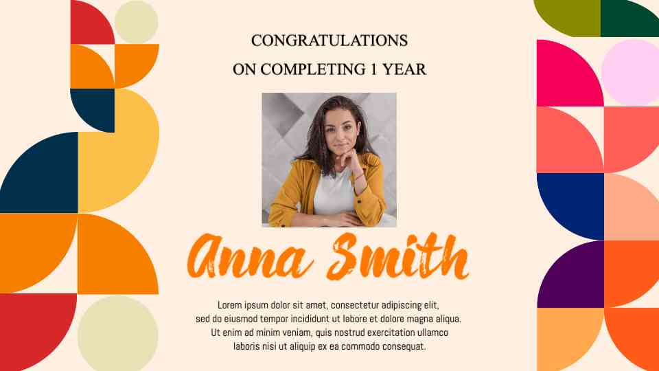 First Year Employee Recognition Template