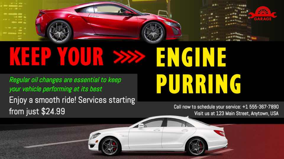 Essential Oil Change Service Promo Flyer
