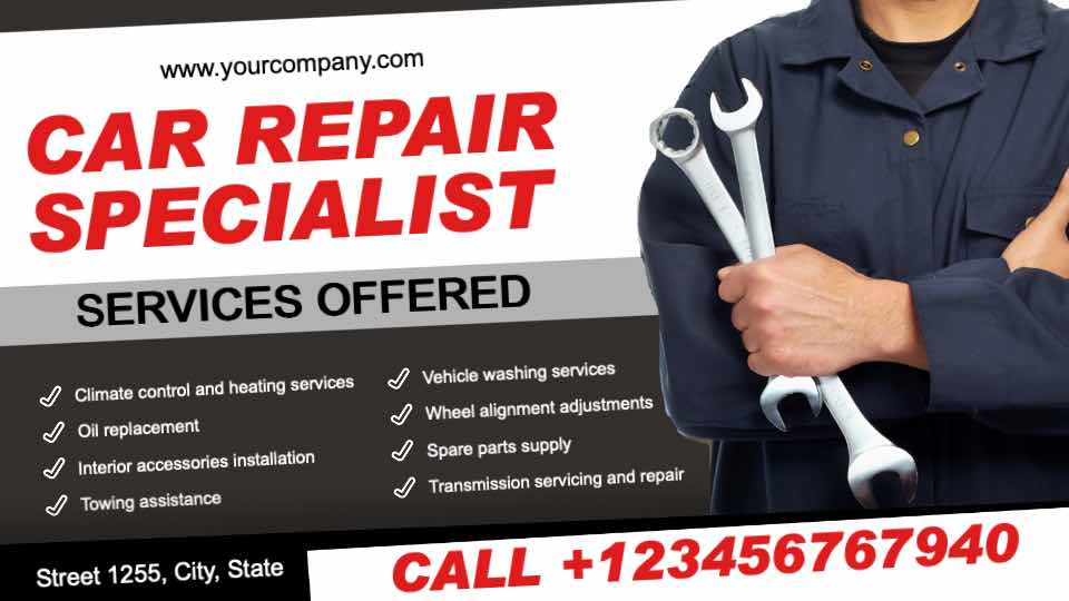 Car Repair Services Promotion Flyer