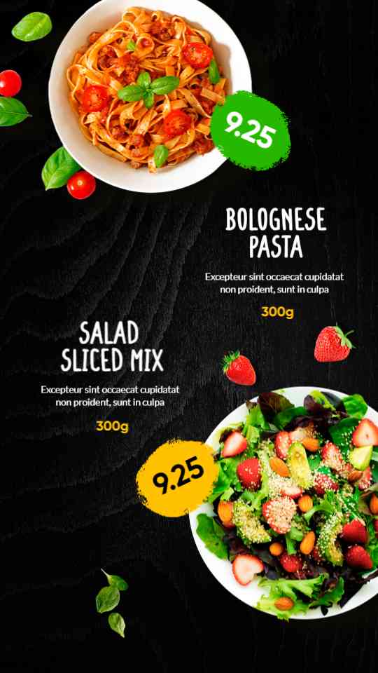 Vibrant Healthy Meal Combo Display
