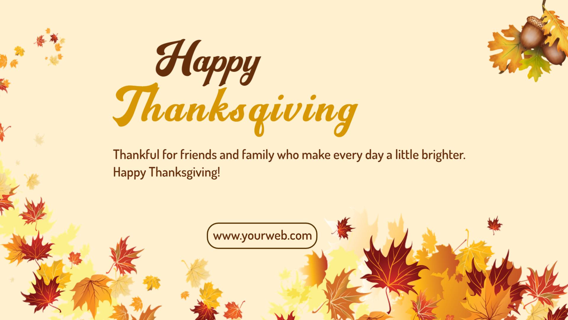 Seasonal Thanksgiving Greeting Card Template