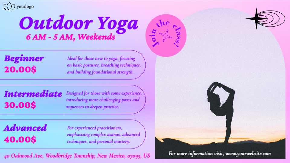Weekend Outdoor Yoga Invitation