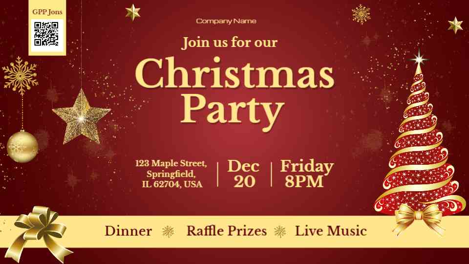Editable Christmas Party Invitation Flyer