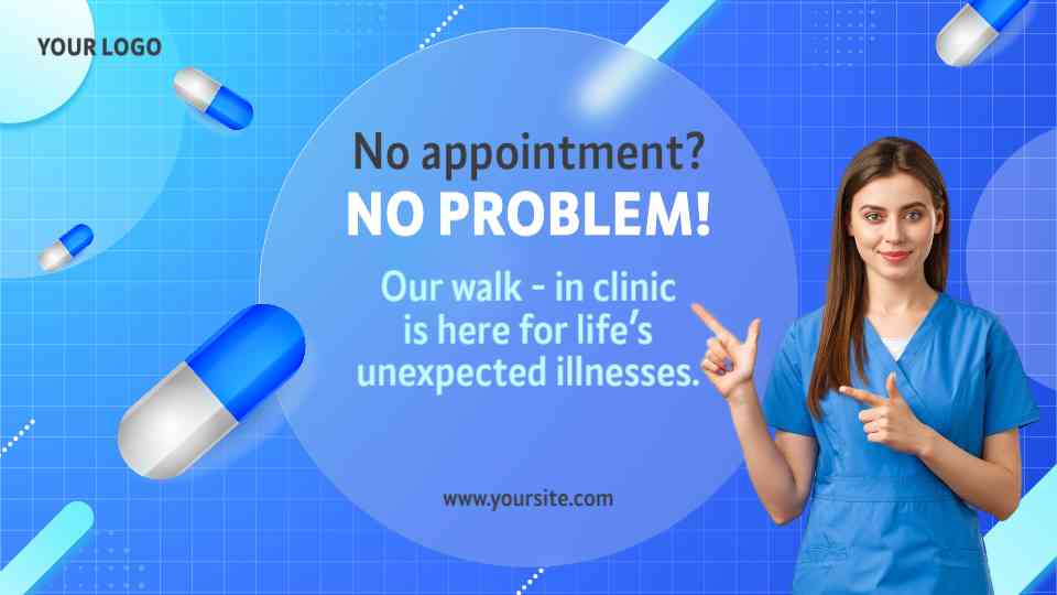 Walk-in Clinic Health Services Flyer